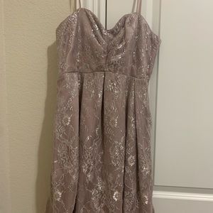 Nude Pink Homecoming Dress With Pockets